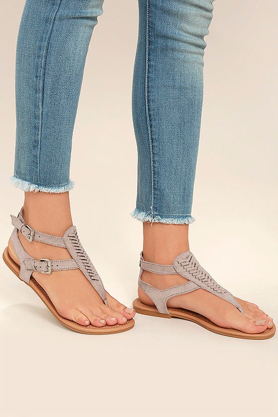 taupe sandals flat