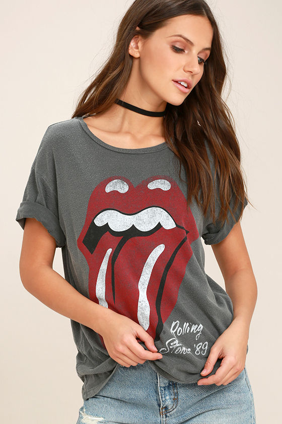 Daydreamer Rolling Stones Washed Grey Tee 1