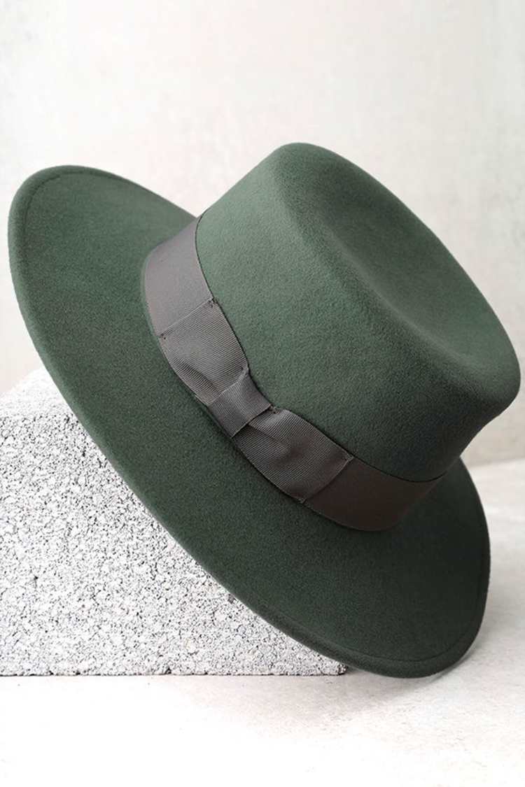 Wyeth Canotier Hat - Teal Green Hat - Boater Hat - $69.00  display picture 3