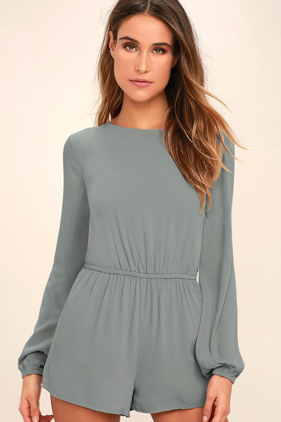 grey fashion nova romper