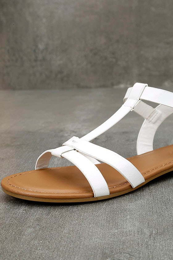 new look white sandals flat