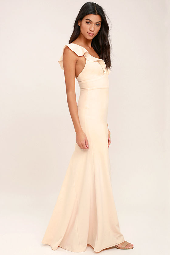 Perfect Opportunity Pale Blush Maxi Dress