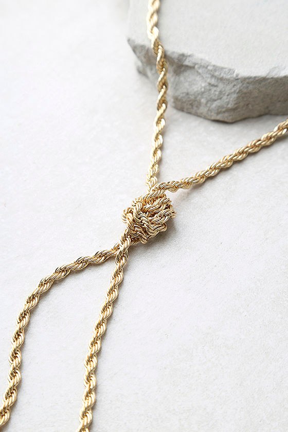 Stunning Gold Necklace Wrap Necklace Tassel Necklace 23.00