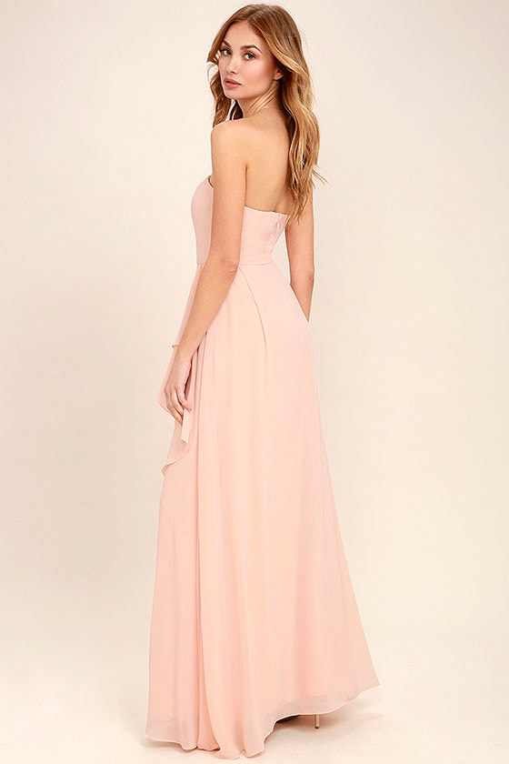 blush maxi gown