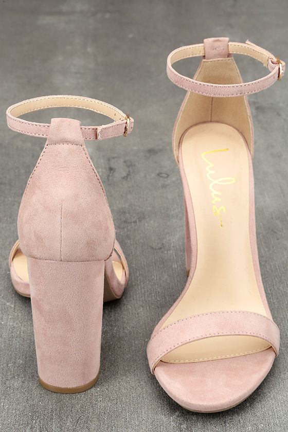 Sexy Blush Suede Heels Ankle Strap Heels Blush Heels