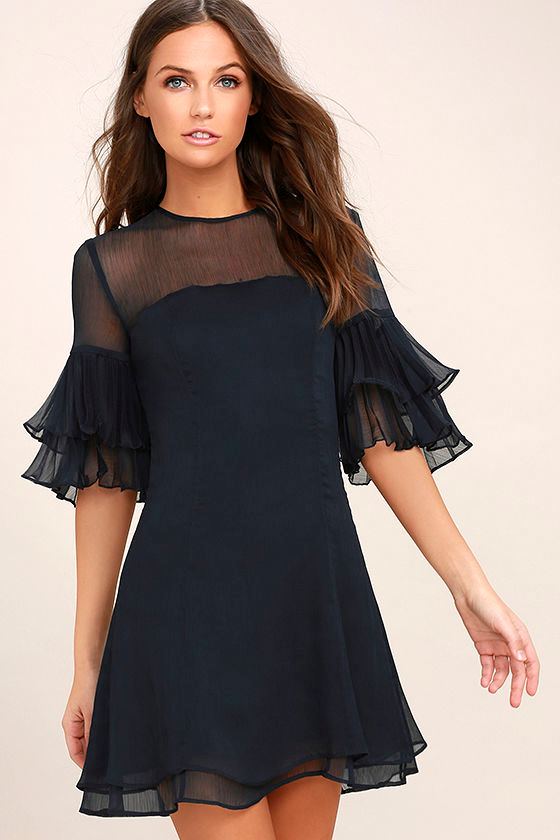 Keepsake Say You Will Navy Blue Dress 1