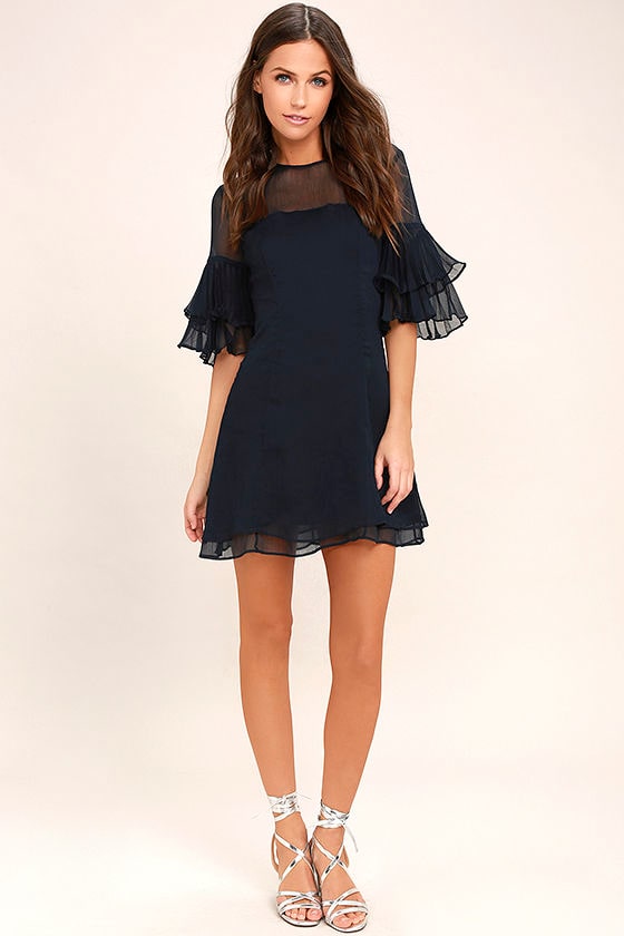 Keepsake Say You Will Navy Blue Dress 2