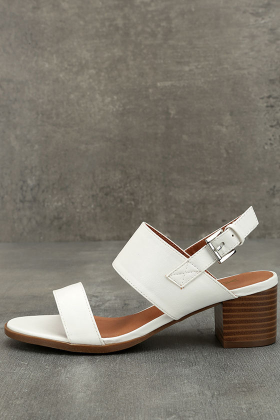 Cannes White Heeled Sandals 1