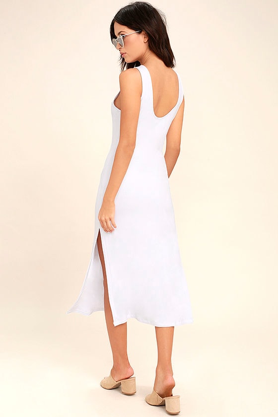 Lucy Love Love & Light - White Dress - Bodycon Dress - Midi Dress - $75.00