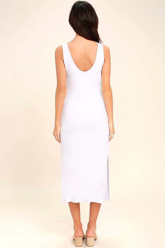Lucy Love Love & Light - White Dress - Bodycon Dress - Midi Dress - $75.00