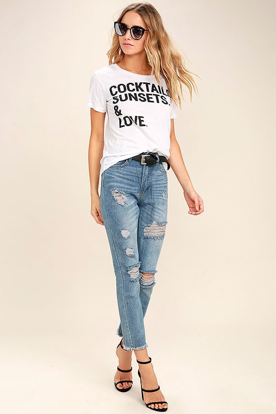 Chaser Cocktails at Sunset White Tee 2