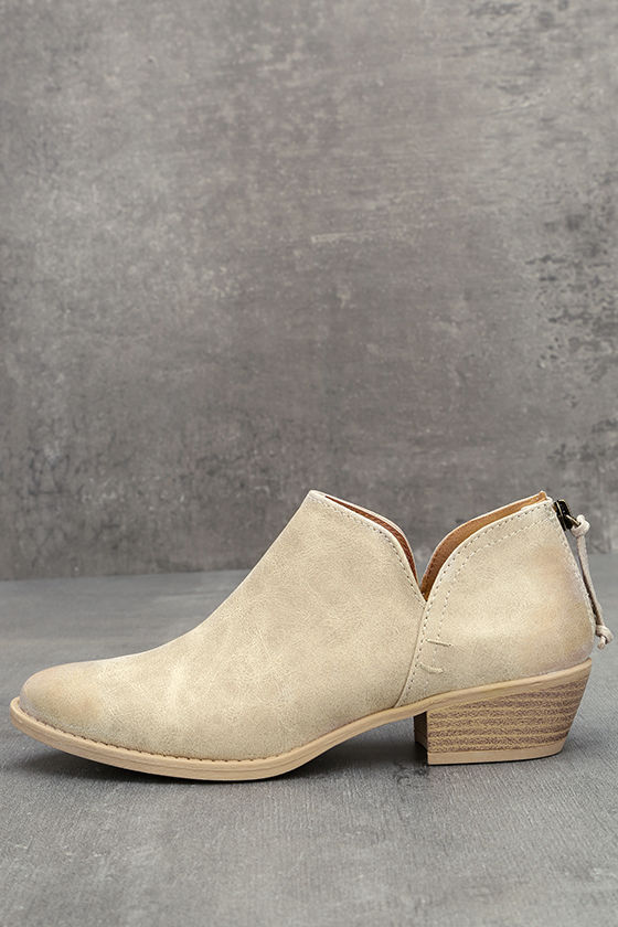 stone colored booties