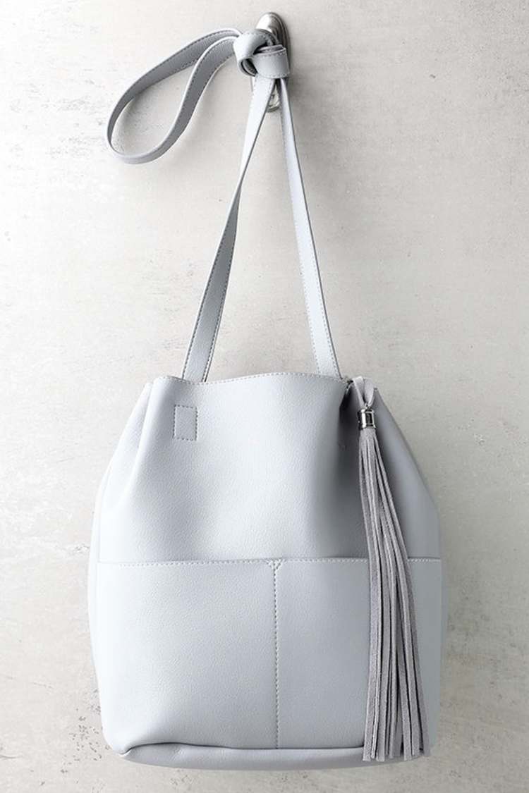 ahead of the pack leather backpack Cool Grey Backpack - Faux Leather Backpack - Bucket Bag Backpack - $47.00