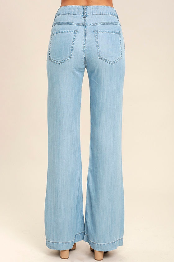 blue chambray pants