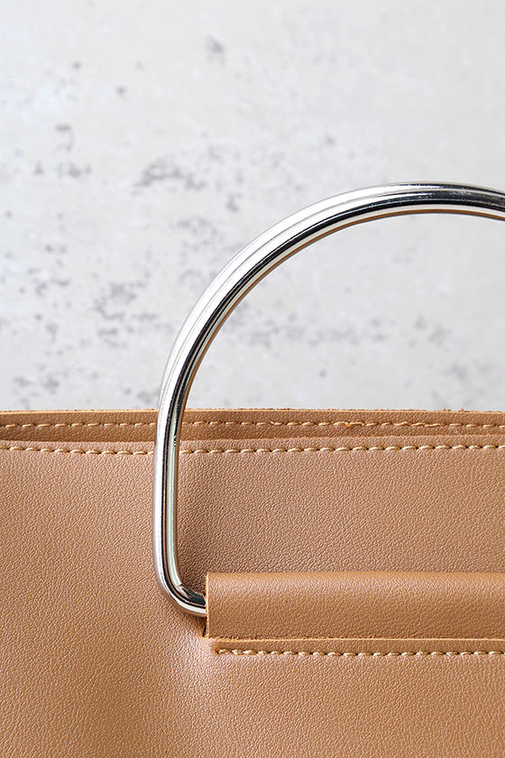 Chic Tan Handbag - Ring Top Bag - Metal Ring Handbag - Ring Top Purse ...