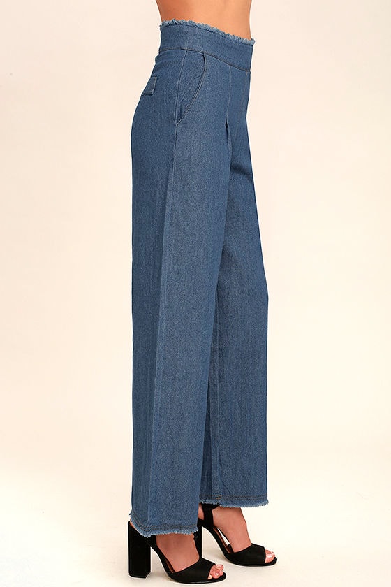 blue chambray pants