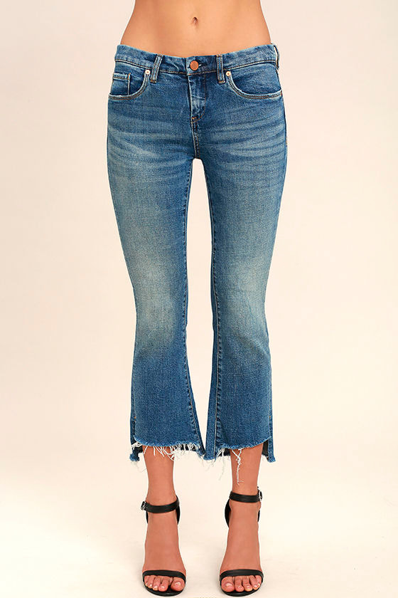 Blank NYC Kick Flare - High-Low Jeans - Distressed Jeans - Mullet Jeans ...