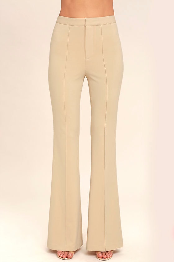 Labor of Love Beige Flare Pants