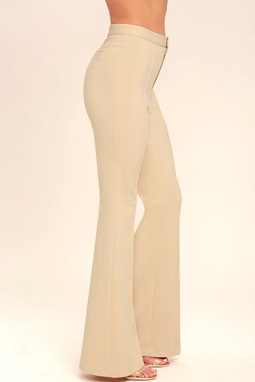 Chic Beige Pants - Flare Pants - Dress Pants - $46.00 - Lulus