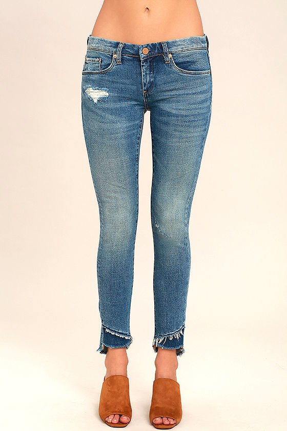 Blank NYC Skinny Classique Medium Wash Distressed Skinny Jeans 2