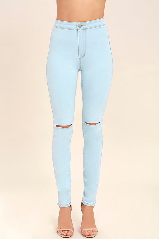 Cool Light Wash Jeans HighWaisted Jeans 39.00 Lulus