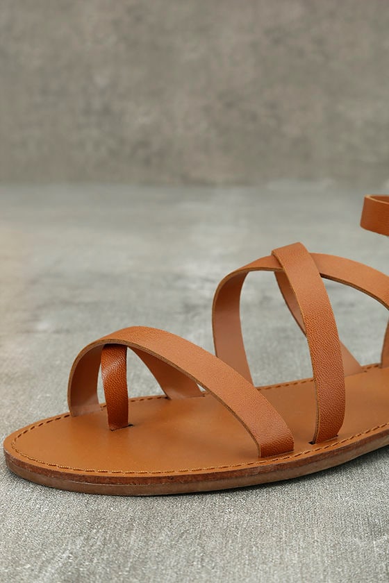 tan flat sandals wide fit