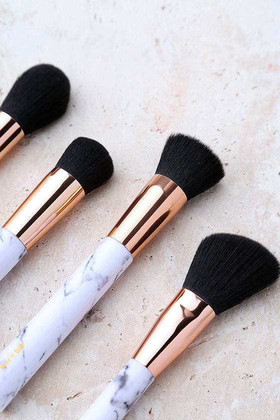 Skinnydip London Shut the Contour Marble Makeup Brush Set Contour