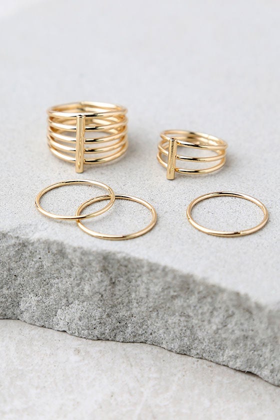 Perfect Touch Gold Ring Set