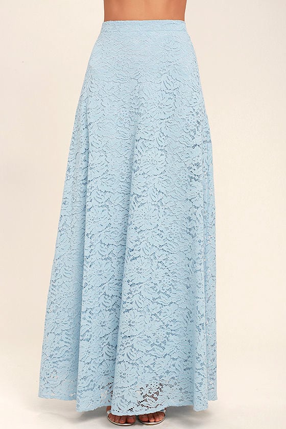 Stunning Light Blue Two-Piece Dress - Lace Two-Piece Dress - Two-Piece ...