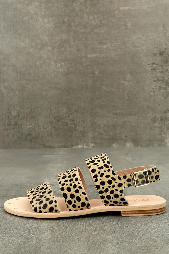 Matisse Owen Leopard Pony Fur Sandals 2