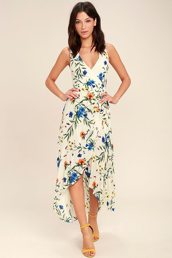 ivory floral dress