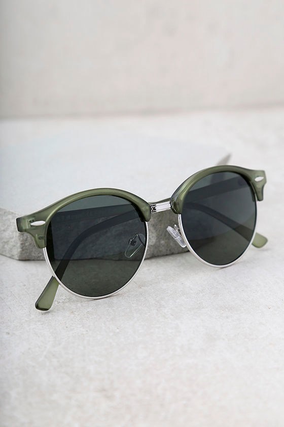 Cool Olive Green Sunglases Matte Sunglasses 17.00 Lulus