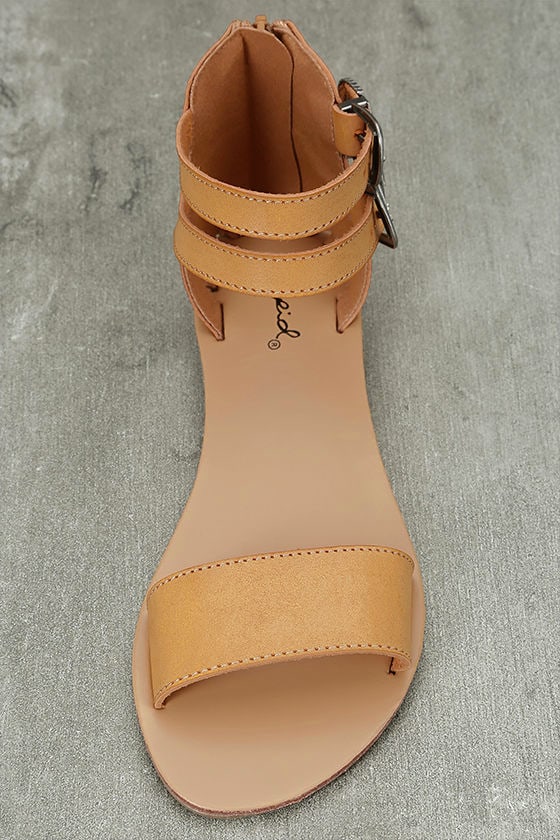 tan buckle sandals
