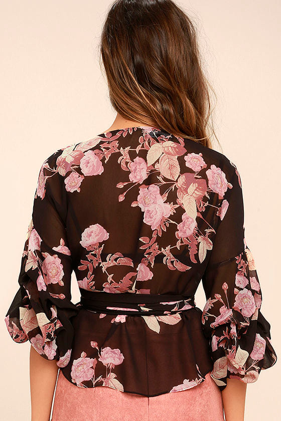 floral print wrap