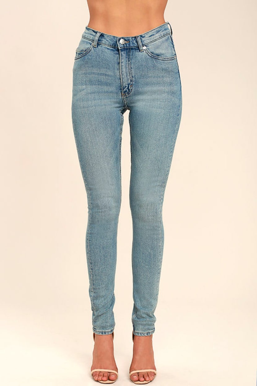 Cheap Monday Skin - Light Blue High-Waisted Jeans - Lulus