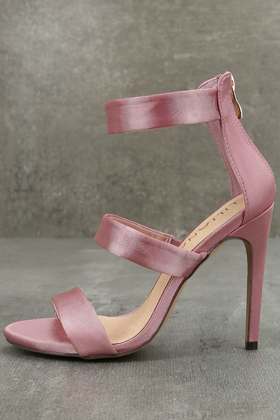 Bellanca Dusty Pink Ankle Strap Heels 2