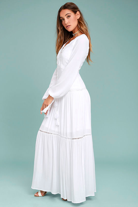 Queen of the Wildflowers White Lace Maxi Dress 2
