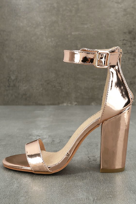 rose gold patent shoes