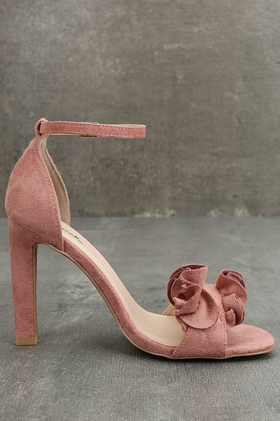 shae mauve suede platform ankle strap heels