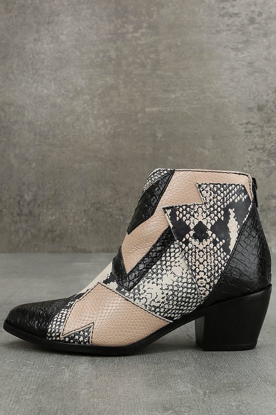 snakeskin booties lulus