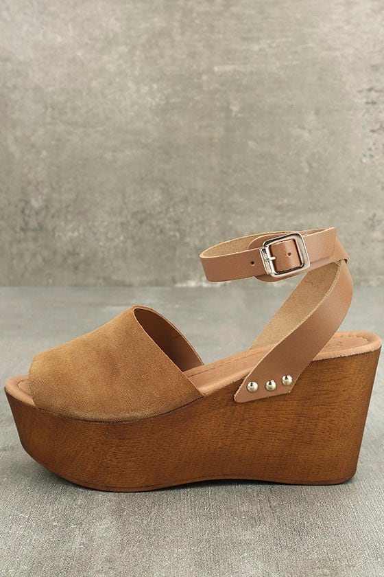 Suede Leather Wedges 