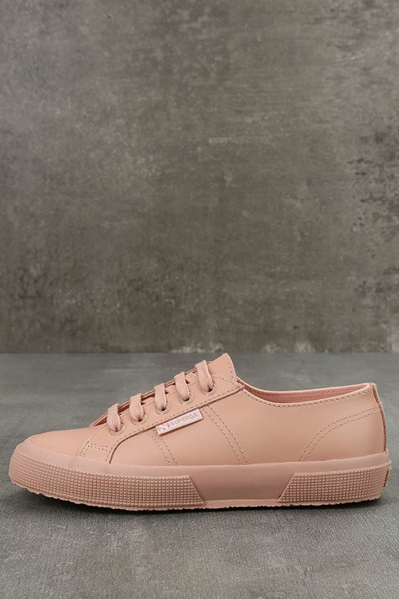 pink leather sneakers