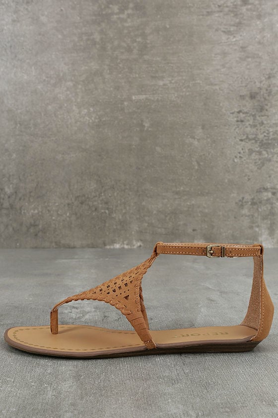 tan suede sandals