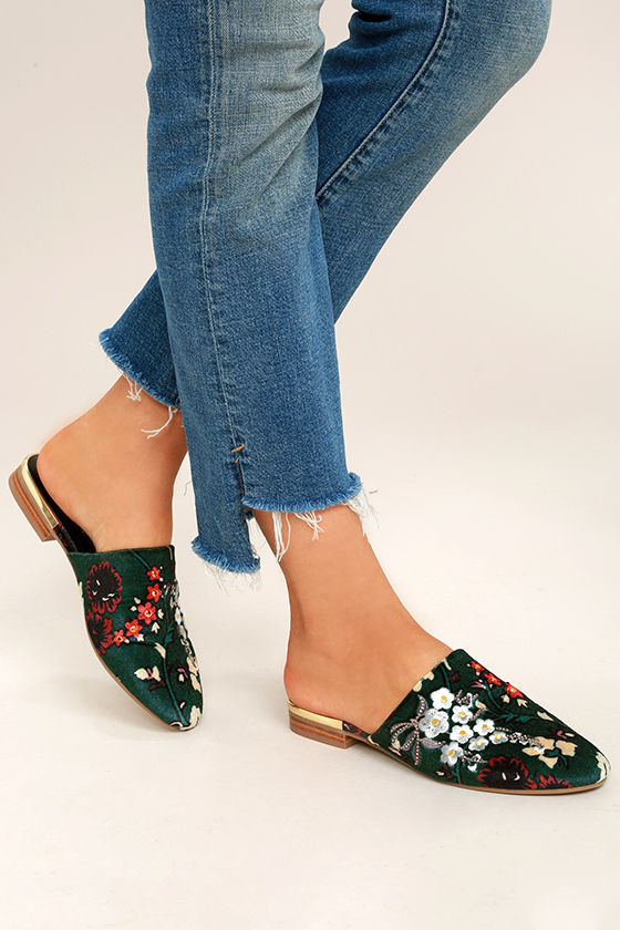 steve madden velvet mules