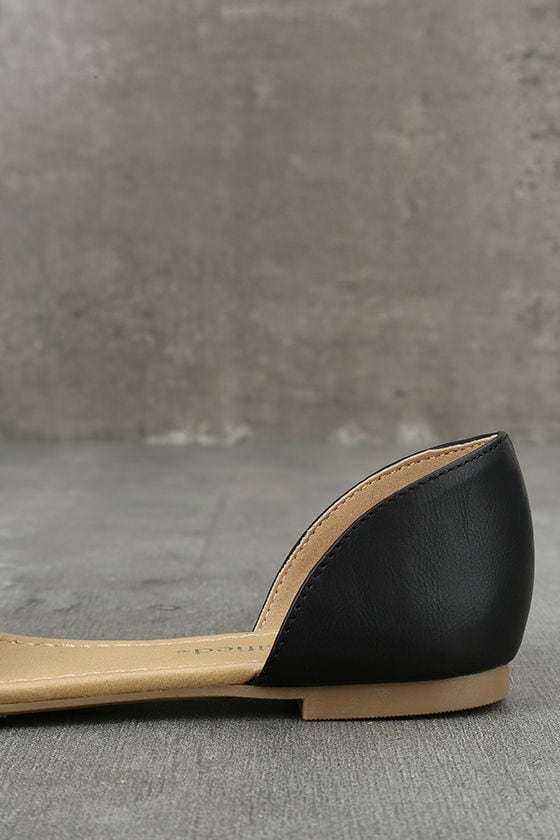 cute peep toe flats