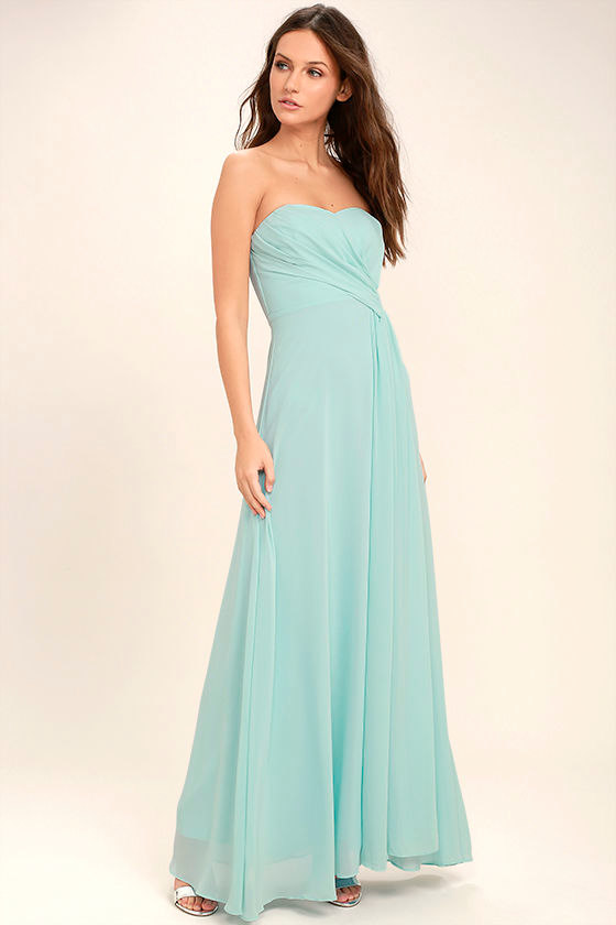 mint blue maxi dress