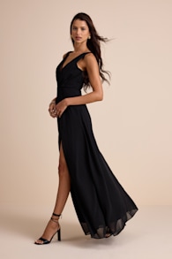 Simply Immaculate Black Backless Maxi Dress 5