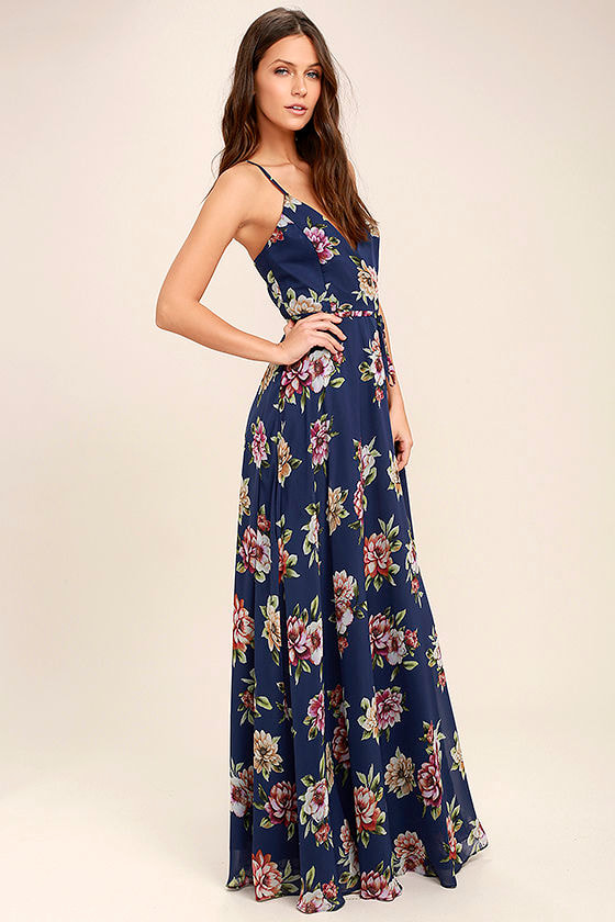 lulus blue floral dress