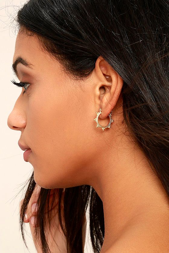 Cute Gold Earrings Hoop Earrings Boho Earrings 14.00 Lulus