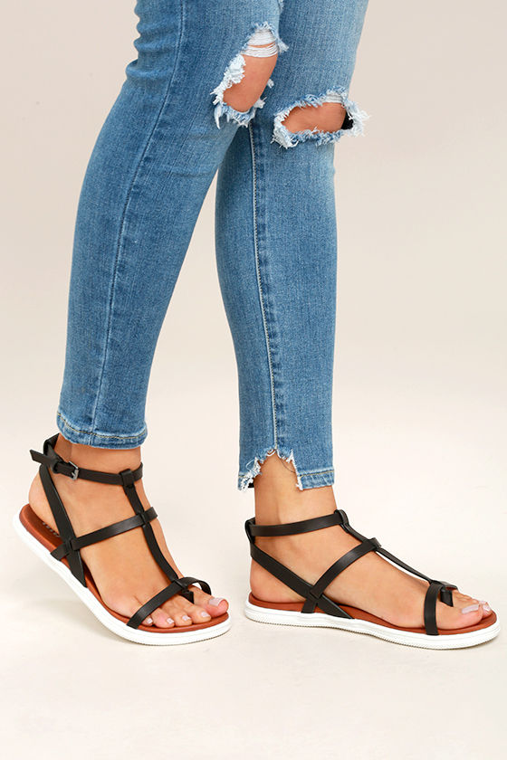 mia black sandals